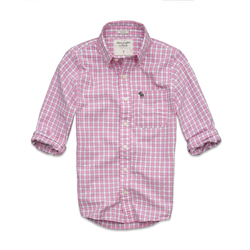 Abercrombie Fitch Hombres Necesidad Algodón Camisa AF6901